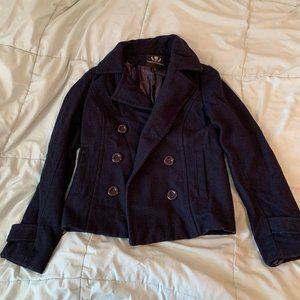 Foreign Exchange Navy Blue Pea Coat